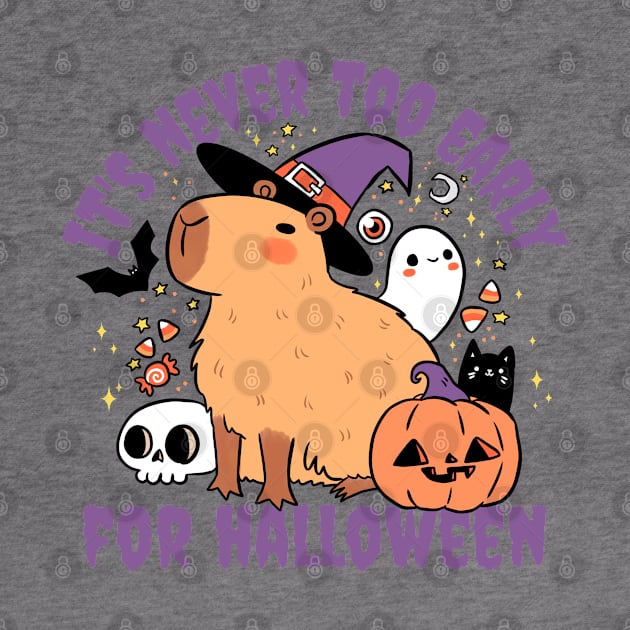 It is never too early for halloween Cute capybara ready for halloween by Yarafantasyart